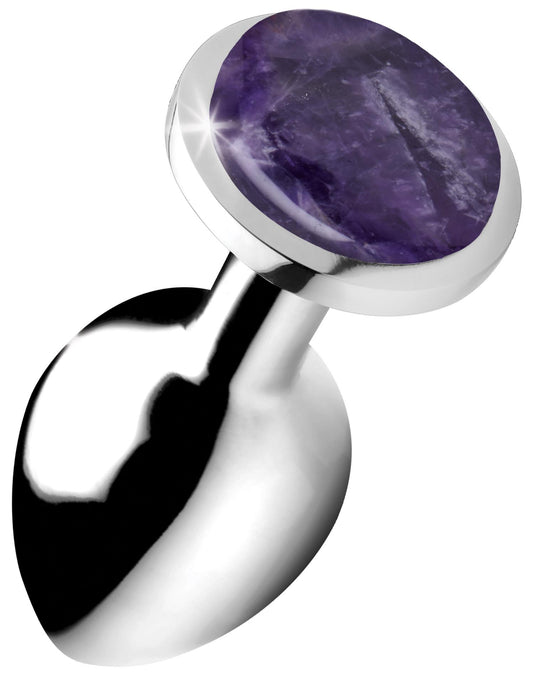 Genuine Amethyst Gemstone Anal Plug - Medium Genuine Amethyst Gemstone Anal Plug - Medium - UABDSM