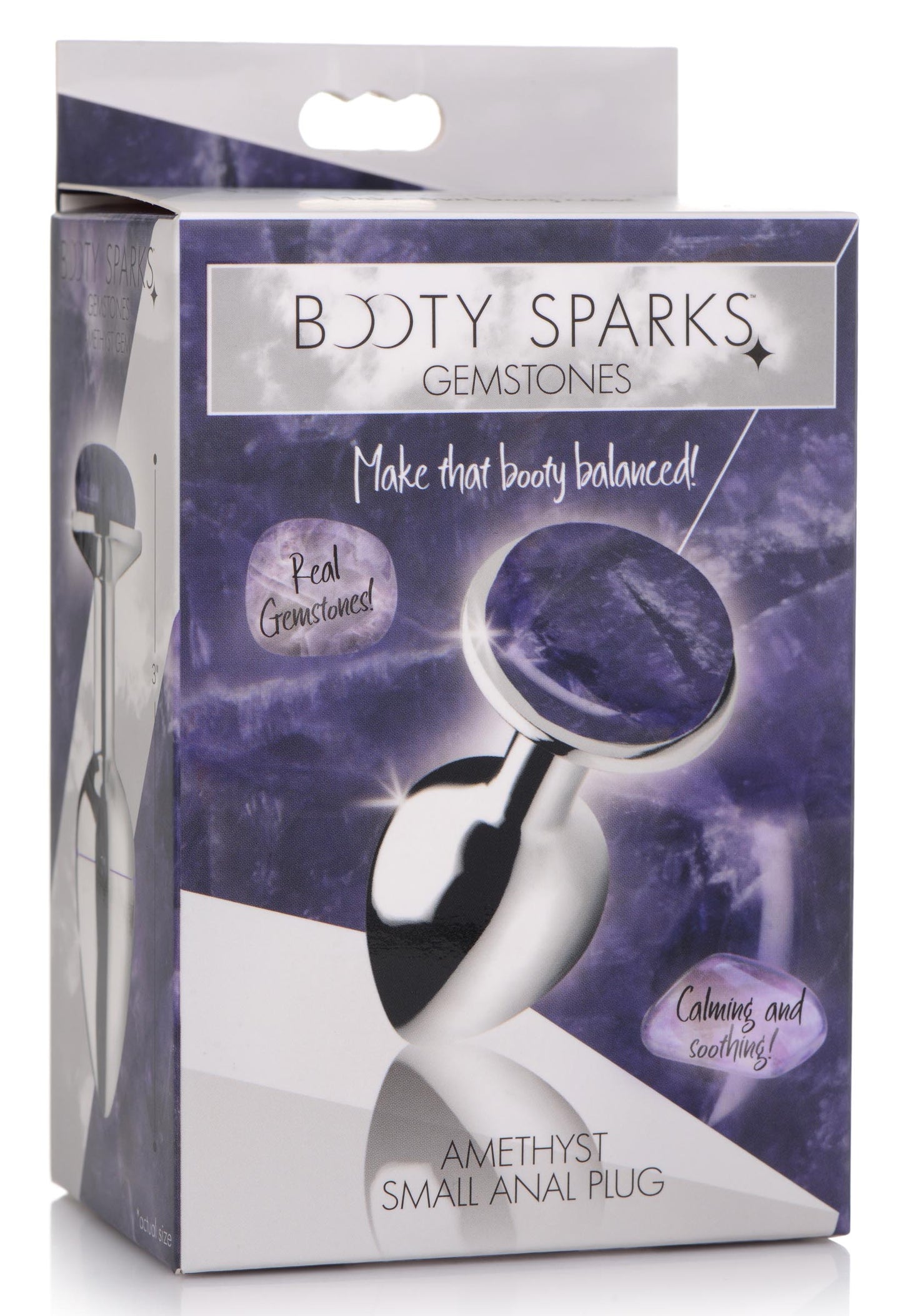 Genuine Amethyst Gemstone Anal Plug - Small - UABDSM