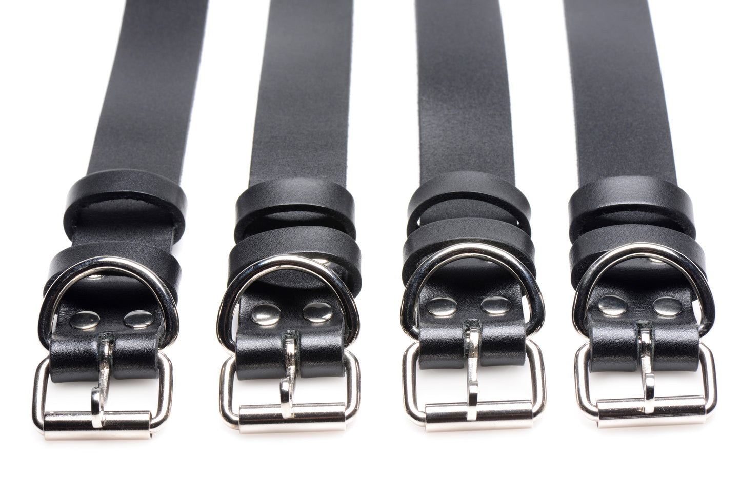 4 Pack Leather Locking Bondage Straps - UABDSM