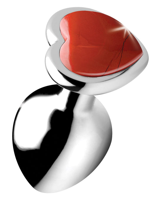 Authentic Red Jasper Gemstone Heart Anal Plug - Medium Authentic Red Jasper Gemstone Heart Anal Plug - Medium - UABDSM