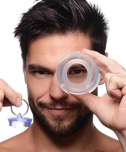 Ass Bung Clear Hollow Anal Dilator with Plug - Large - UABDSM