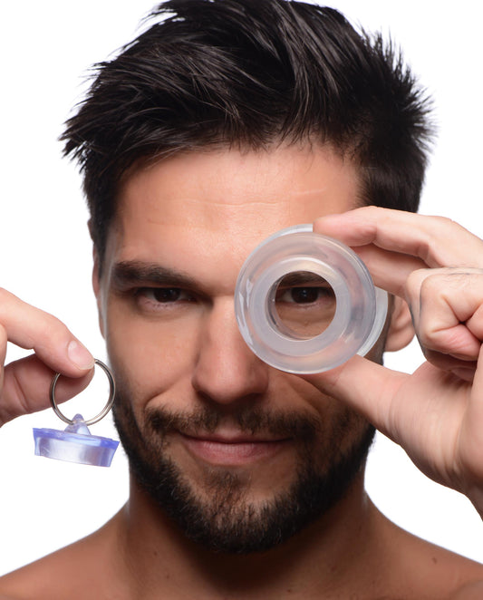 Ass Bung Clear Hollow Anal Dilator with Plug - Medium - UABDSM