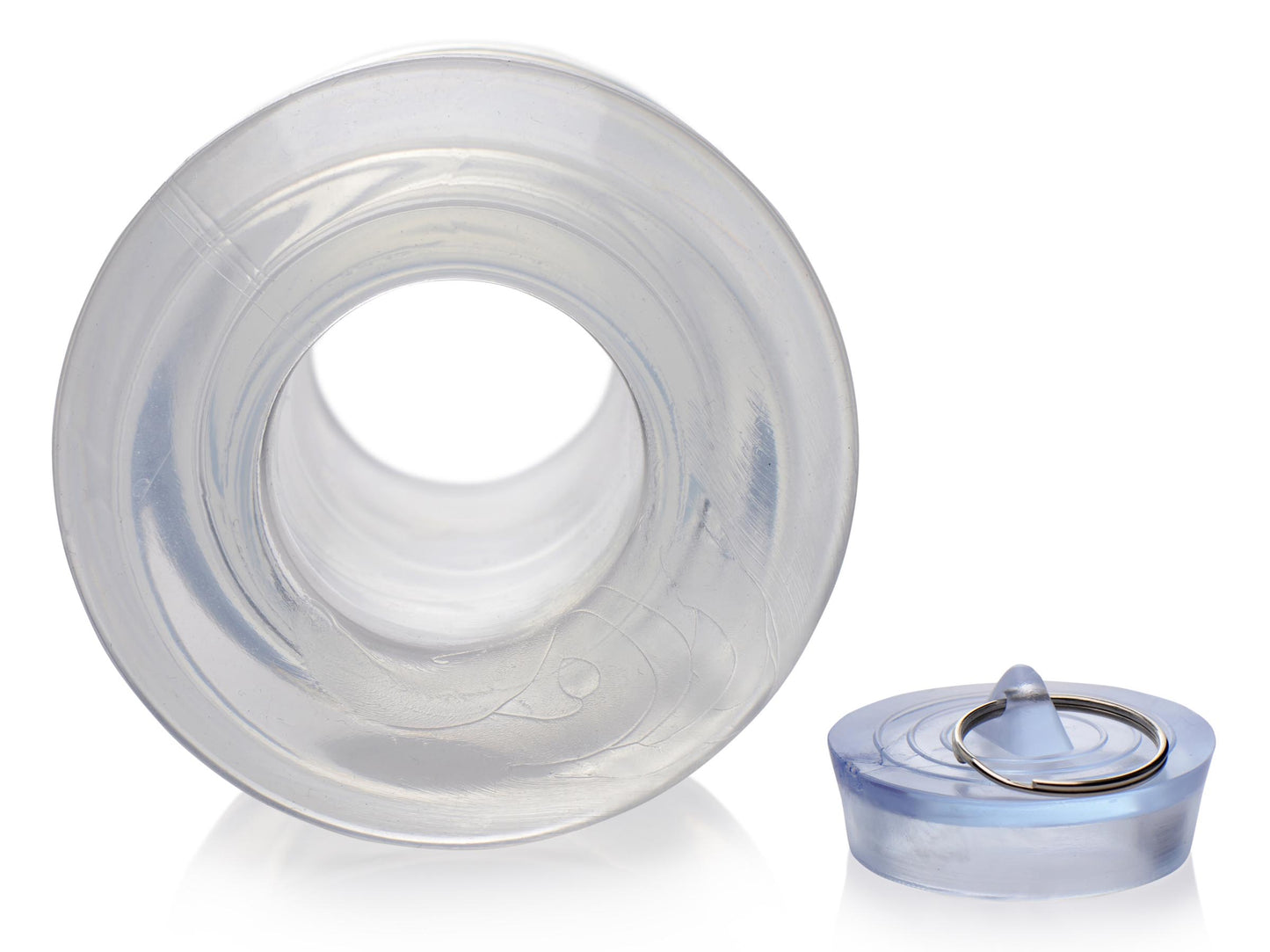 Ass Bung Clear Hollow Anal Dilator with Plug - XL - UABDSM