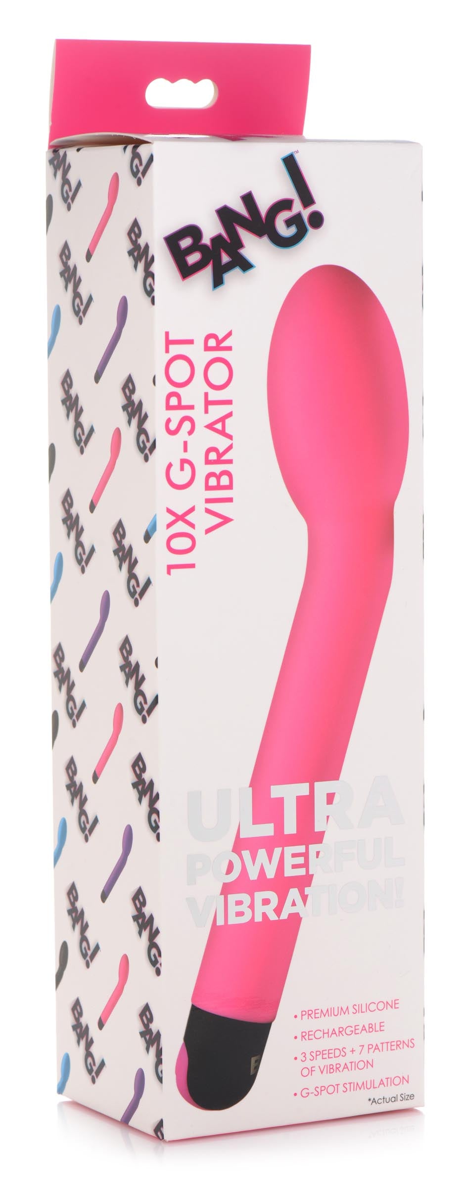10X Silicone G-Spot Vibrator - Pink - UABDSM