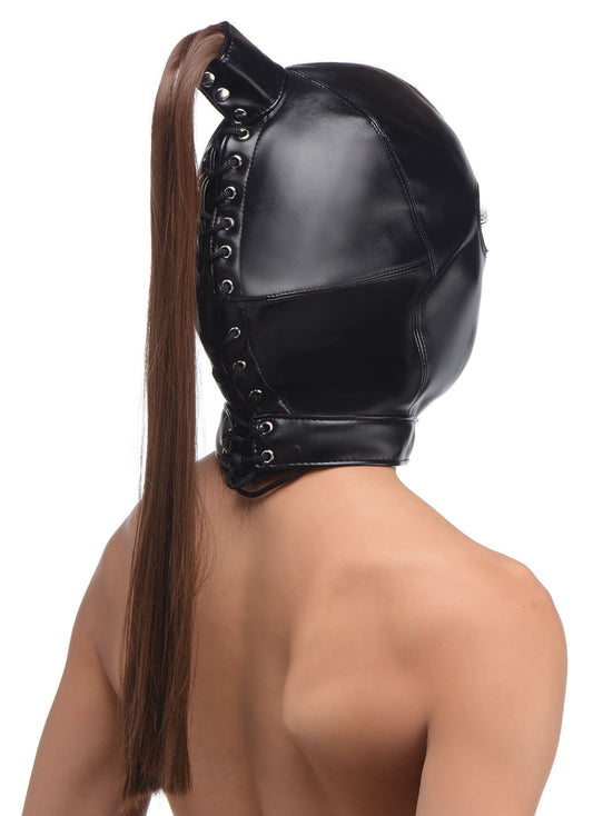 Ponytail Bondage Hood - UABDSM