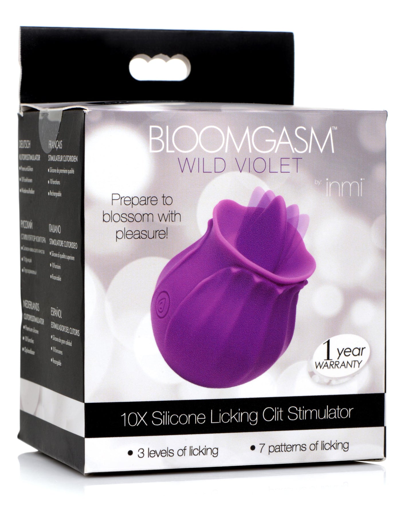 Bloomgasm Wild Violet 10X Silicone Clit Licking Stimulator - Purple - UABDSM