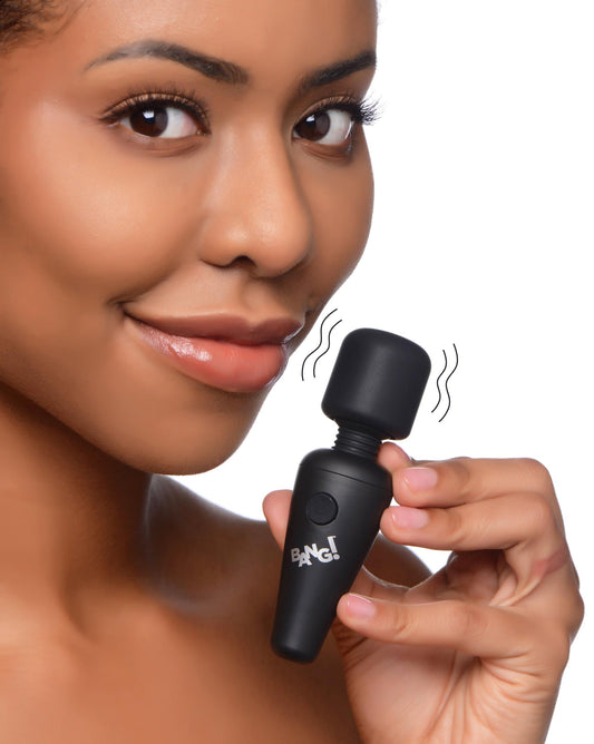 10X Ultra Powerful Silicone Mini Wand - Black 10X Ultra Powerful Silicone Mini Wand - Black - UABDSM