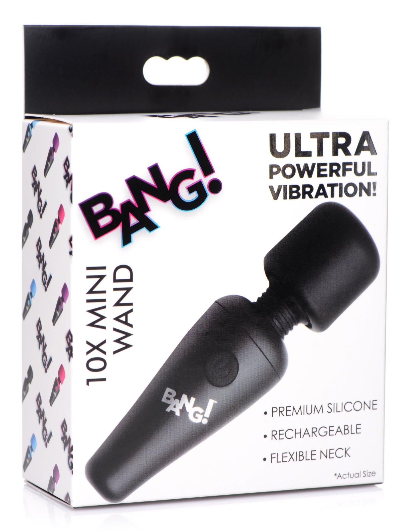 10X Ultra Powerful Silicone Mini Wand - Black - UABDSM