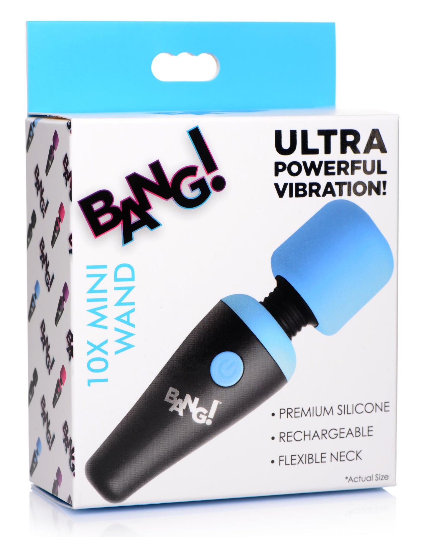 10X Ultra Powerful Silicone Mini Wand - Blue - UABDSM