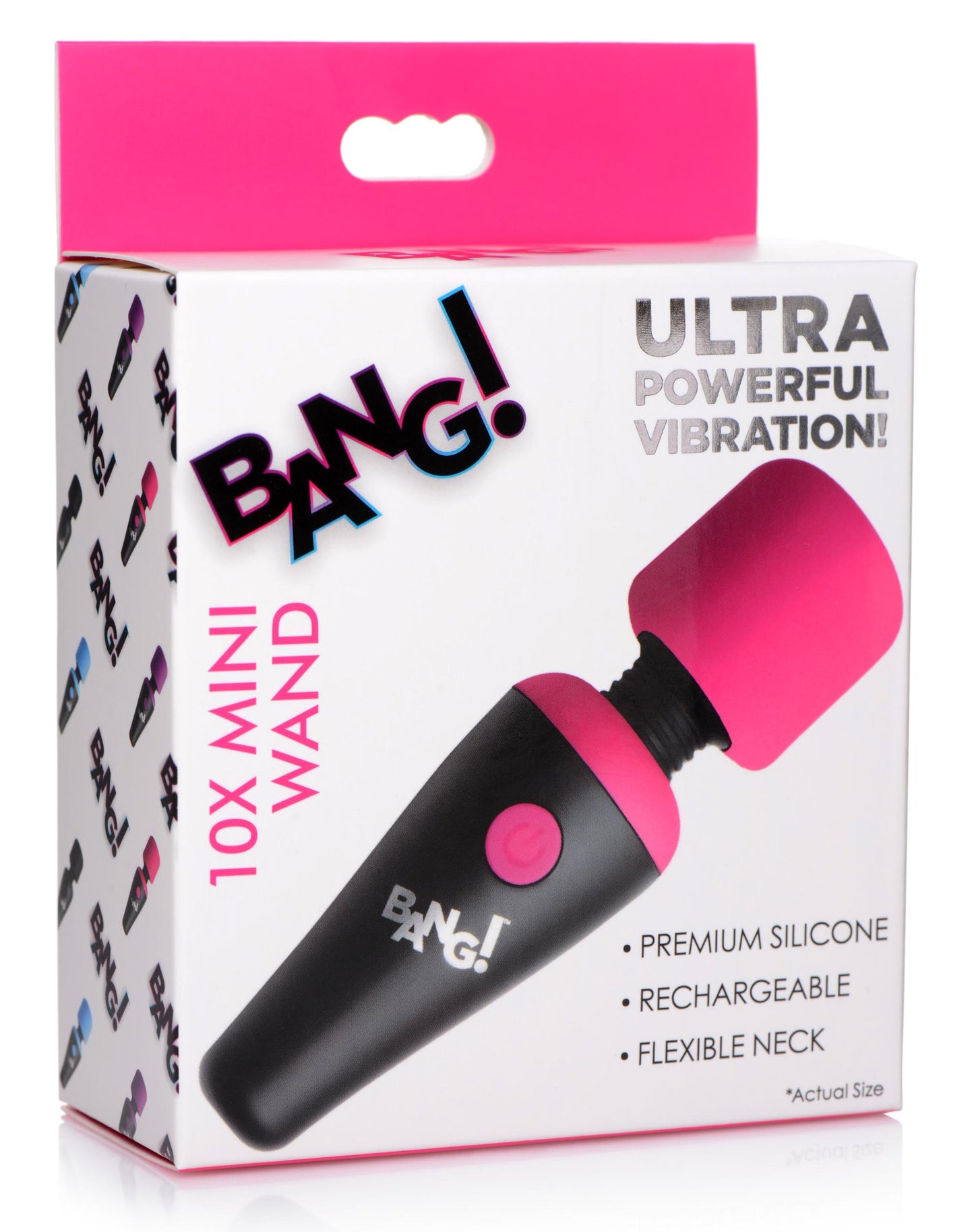 10X Ultra Powerful Silicone Mini Wand - Pink - UABDSM