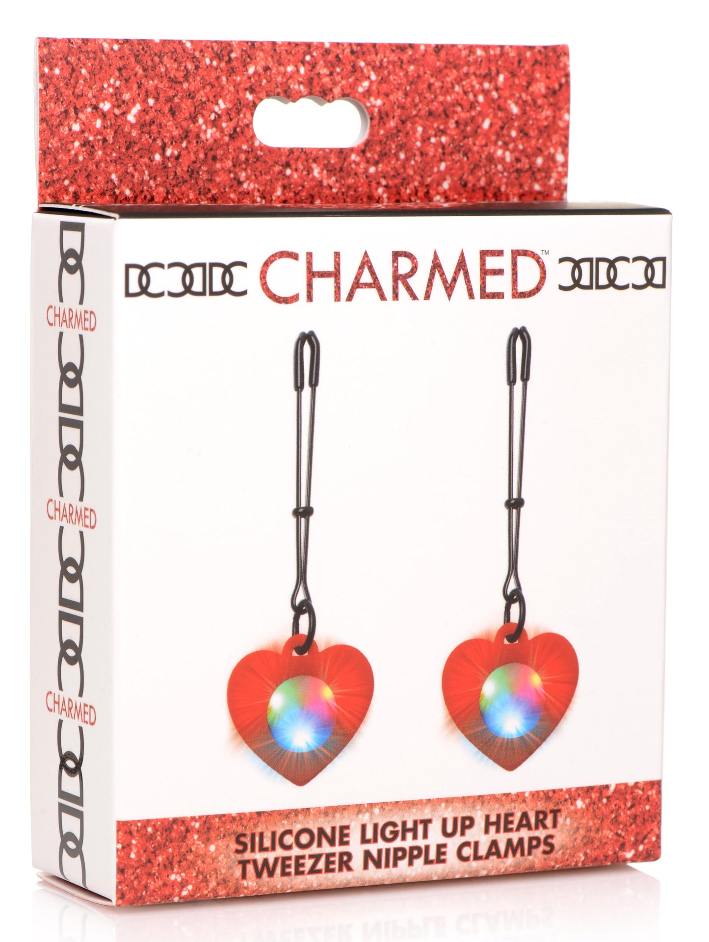 Silicone Light Up Heart Tweezer Nipple Clamps - UABDSM