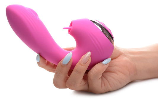 10X Licking G-Throb Rechargeable Silicone Vibrator - UABDSM