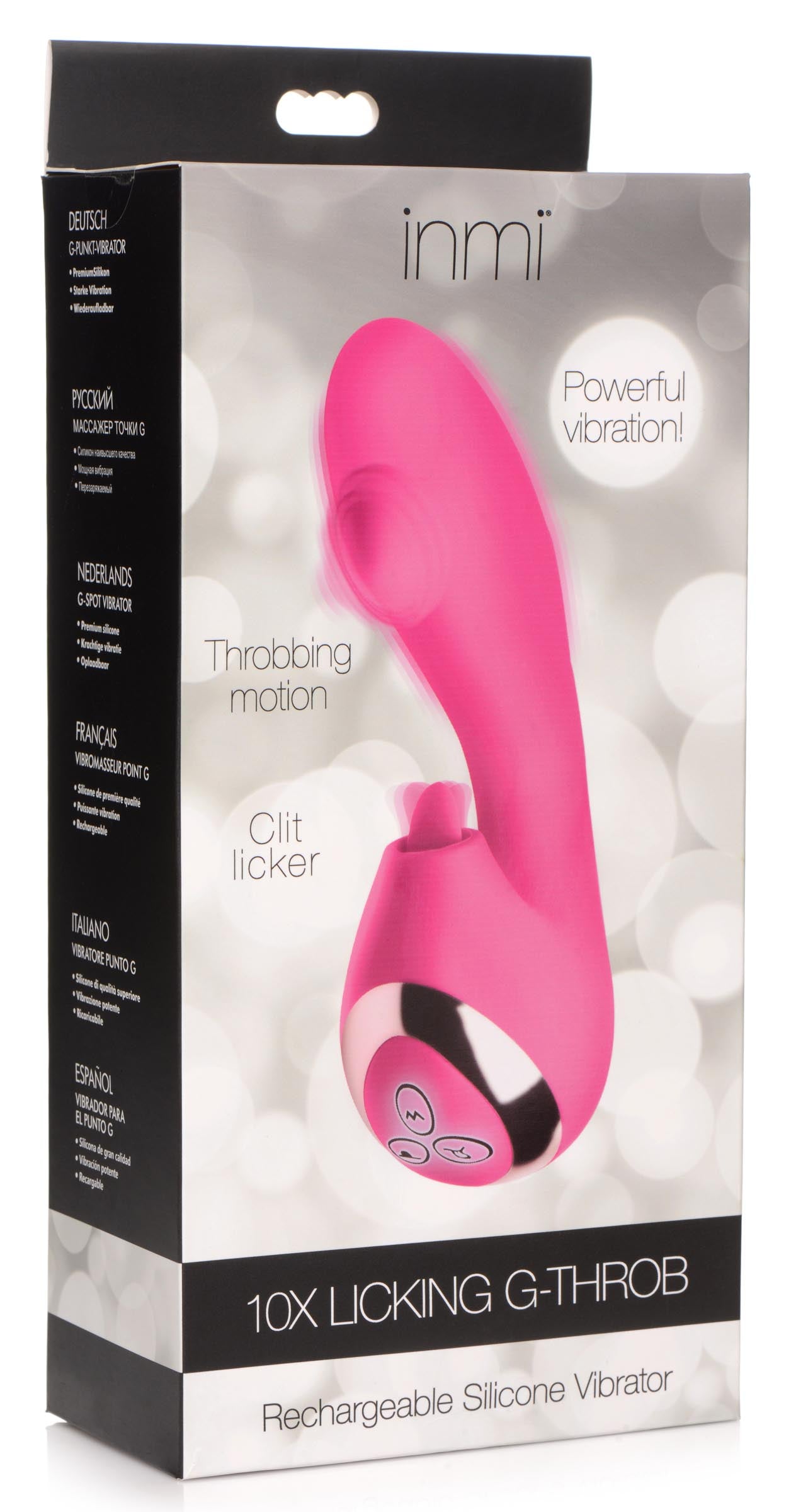 10X Licking G-Throb Rechargeable Silicone Vibrator - UABDSM