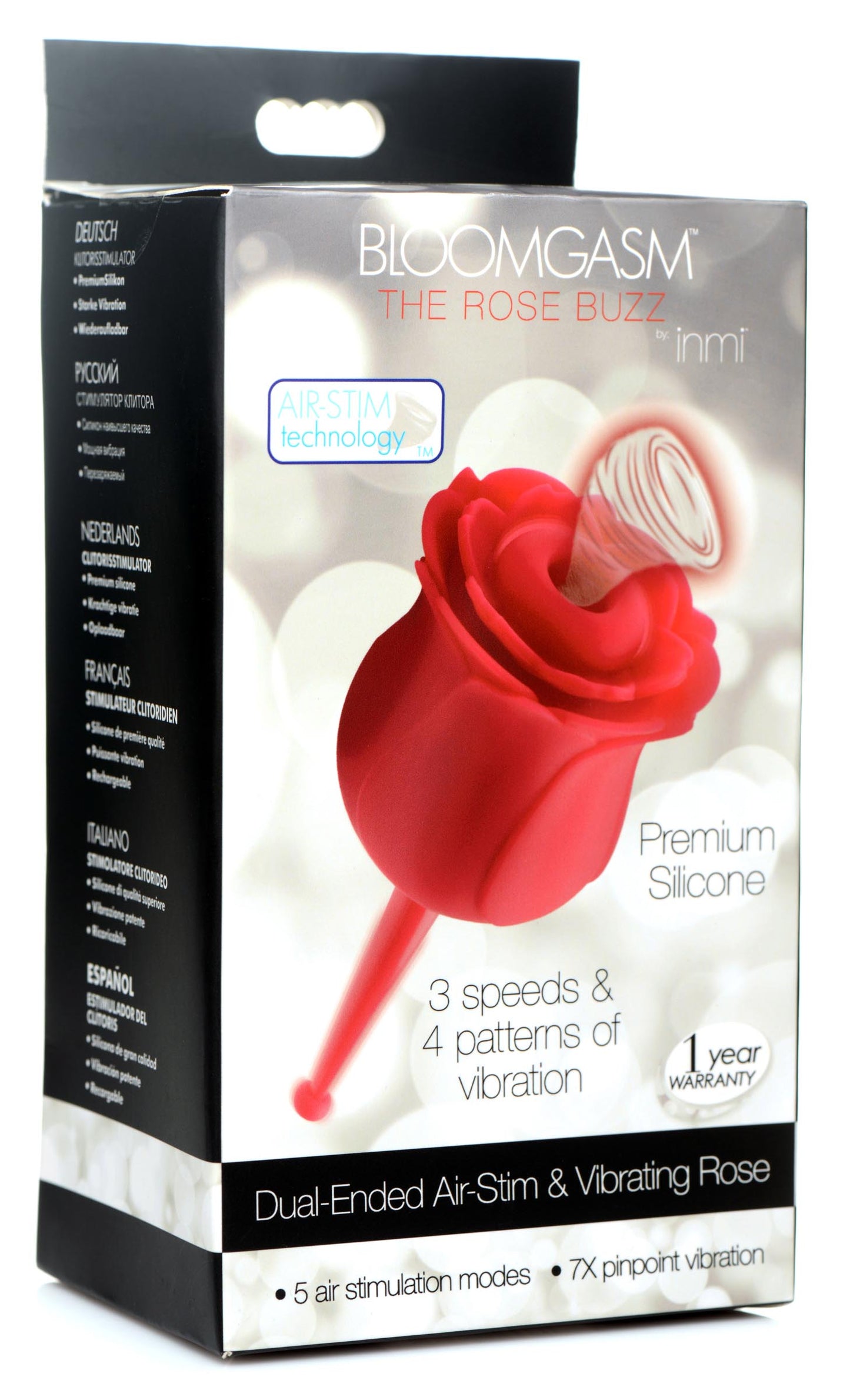 Bloomgasm Rose Buzz 7X Silicone Clit Stimulator and Vibrator - UABDSM