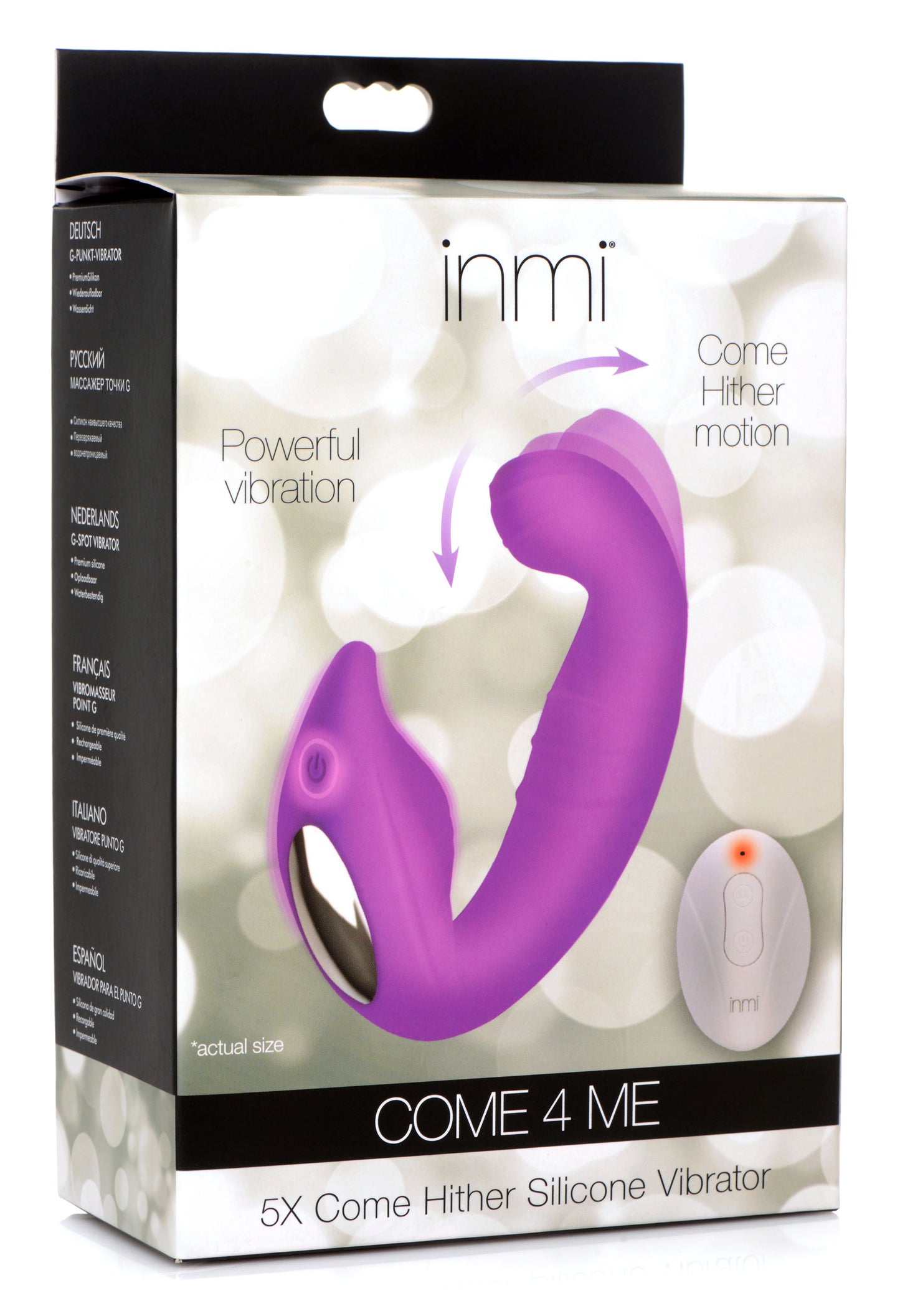 5X Come Hither Silicone Vibrator with Remote Control - UABDSM