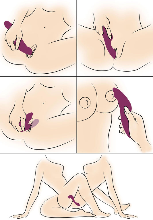 7X 180 Degree Rotating Silicone Swivel Licking Vibrator - UABDSM