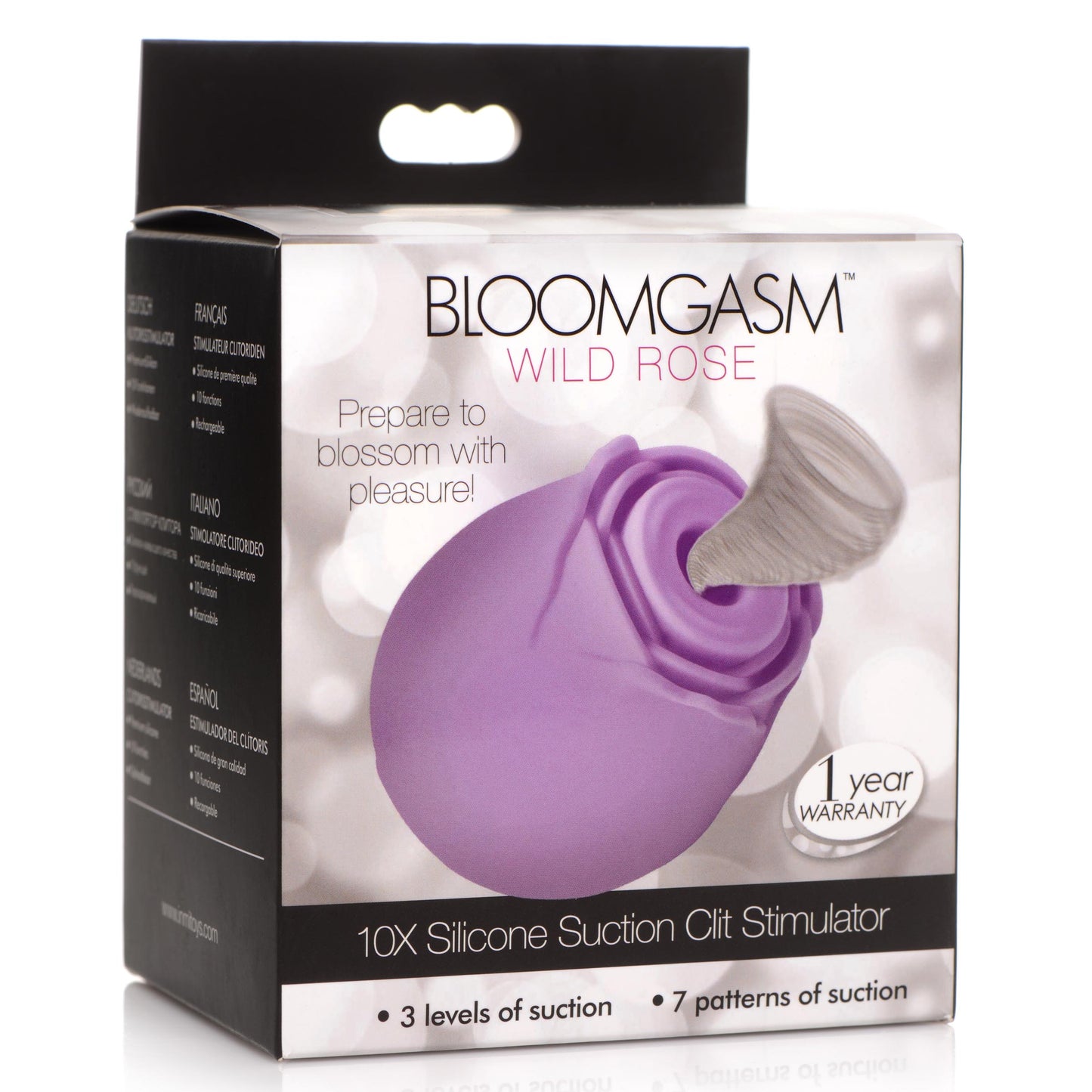 Bloomgasm Wild Rose 10X Suction Clit Stimulator - Purple - UABDSM