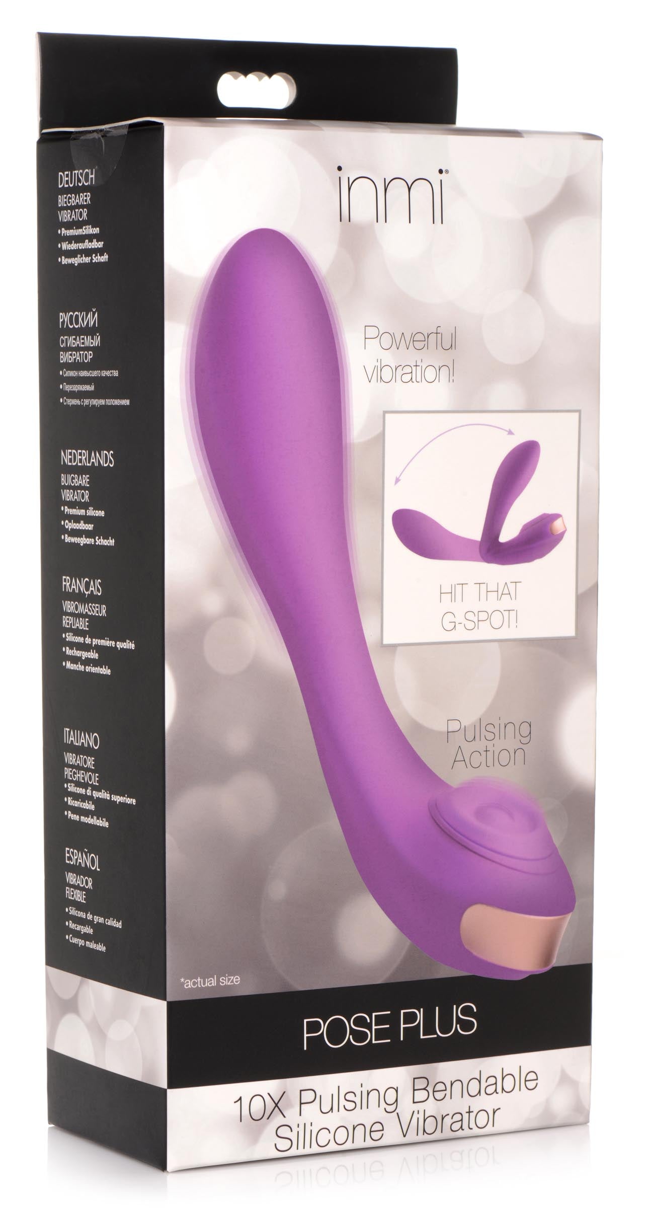 Pose Plus 10X Pulsing Bendable Silicone Vibrator - UABDSM