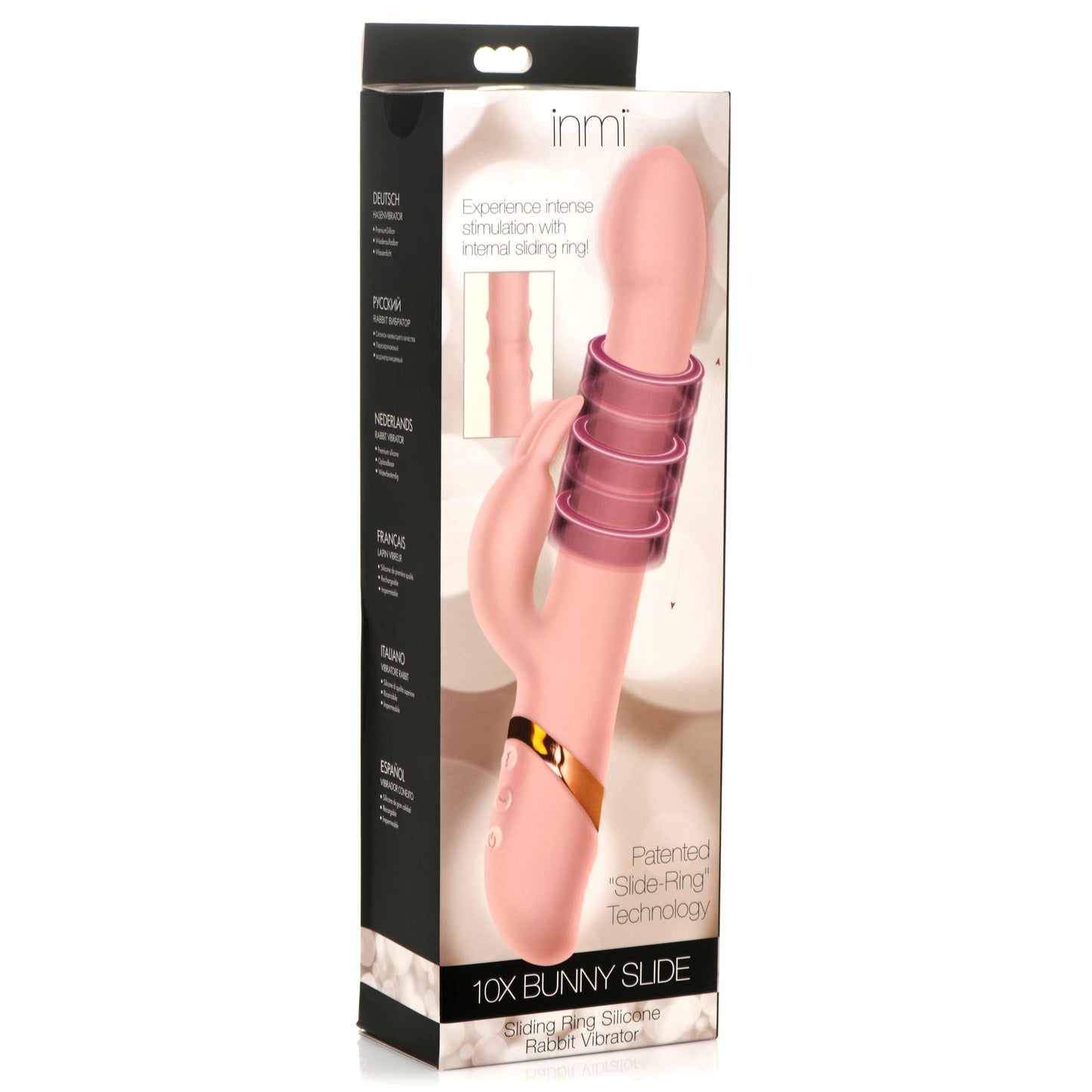 10X Bunny Slide Ring Silicone Vibrator - UABDSM