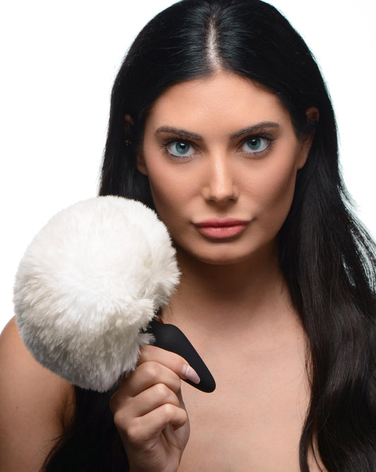Small Anal Plug with Interchangeable Bunny Tail - White Small Anal Plug with Interchangeable Bunny Tail - White - UABDSM