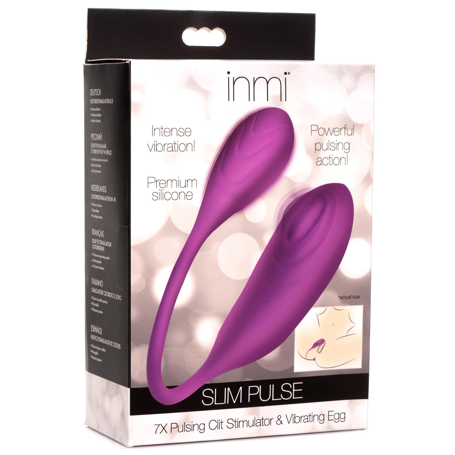 Slim Pulse 7X Pulsating Silicone Clit Stimulator and Vibrating Egg - UABDSM