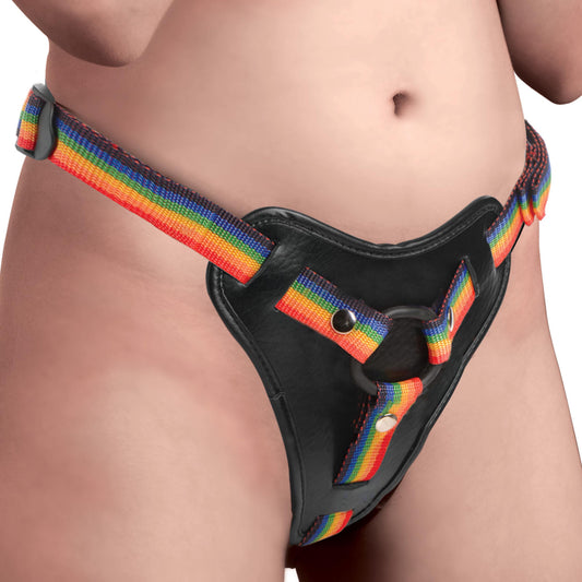 Rainbow Strap On Harness with Silicone O-Rings Rainbow Strap On Harness with Silicone O-Rings - UABDSM