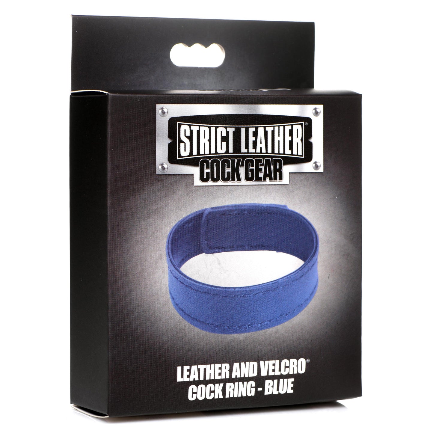 Velcro Leather Cock Ring - Blue - UABDSM