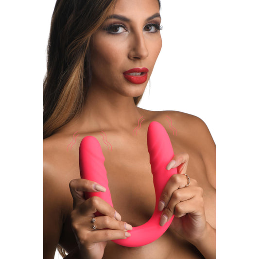 7X Double Down Silicone Double Dildo with Remote 7X Double Down Silicone Double Dildo with Remote - UABDSM