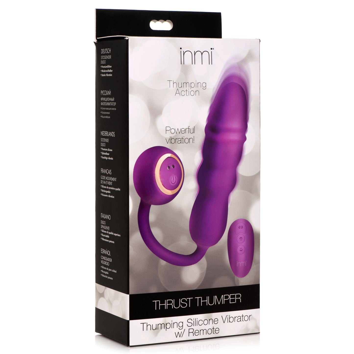 Thrust Thumper Thrusting Silicone Vibrator with Remote - UABDSM