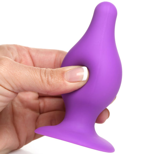 Squeezable Tapered Medium Anal Plug - Purple Squeezable Tapered Medium Anal Plug - Purple - UABDSM