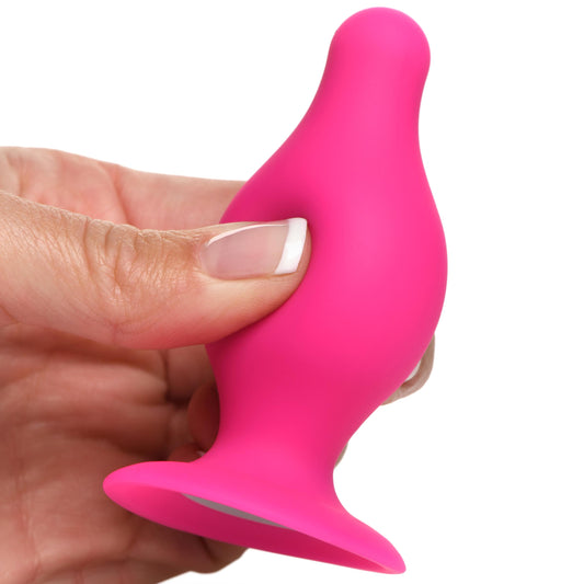 Squeezable Tapered Small Anal Plug - Pink Squeezable Tapered Small Anal Plug - Pink - UABDSM