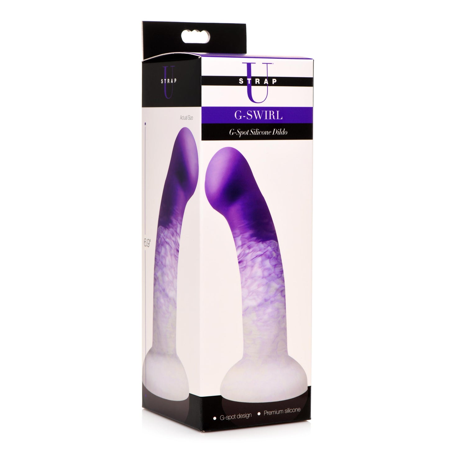 G-Swirl G-Spot Silicone Dildo - Purple - UABDSM