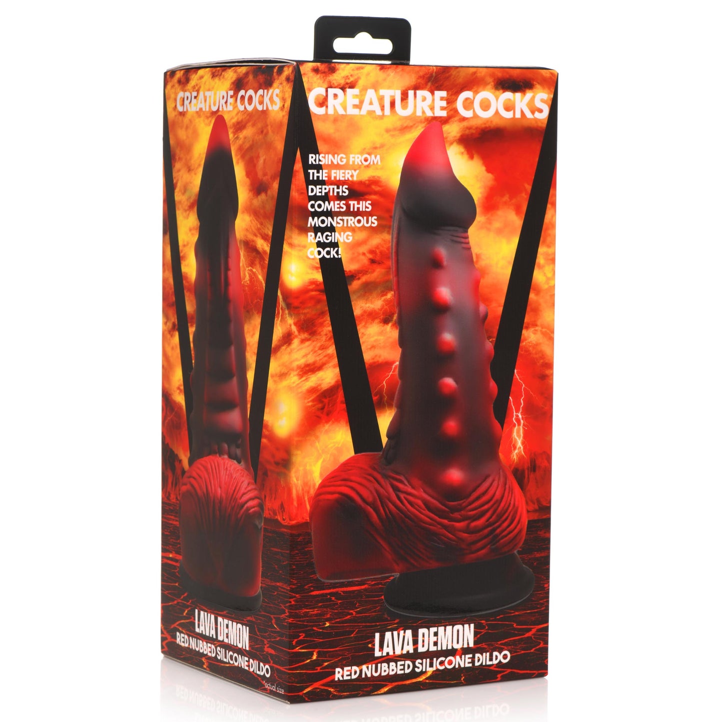 Lava Demon Nubbed Silicone Dildo - UABDSM