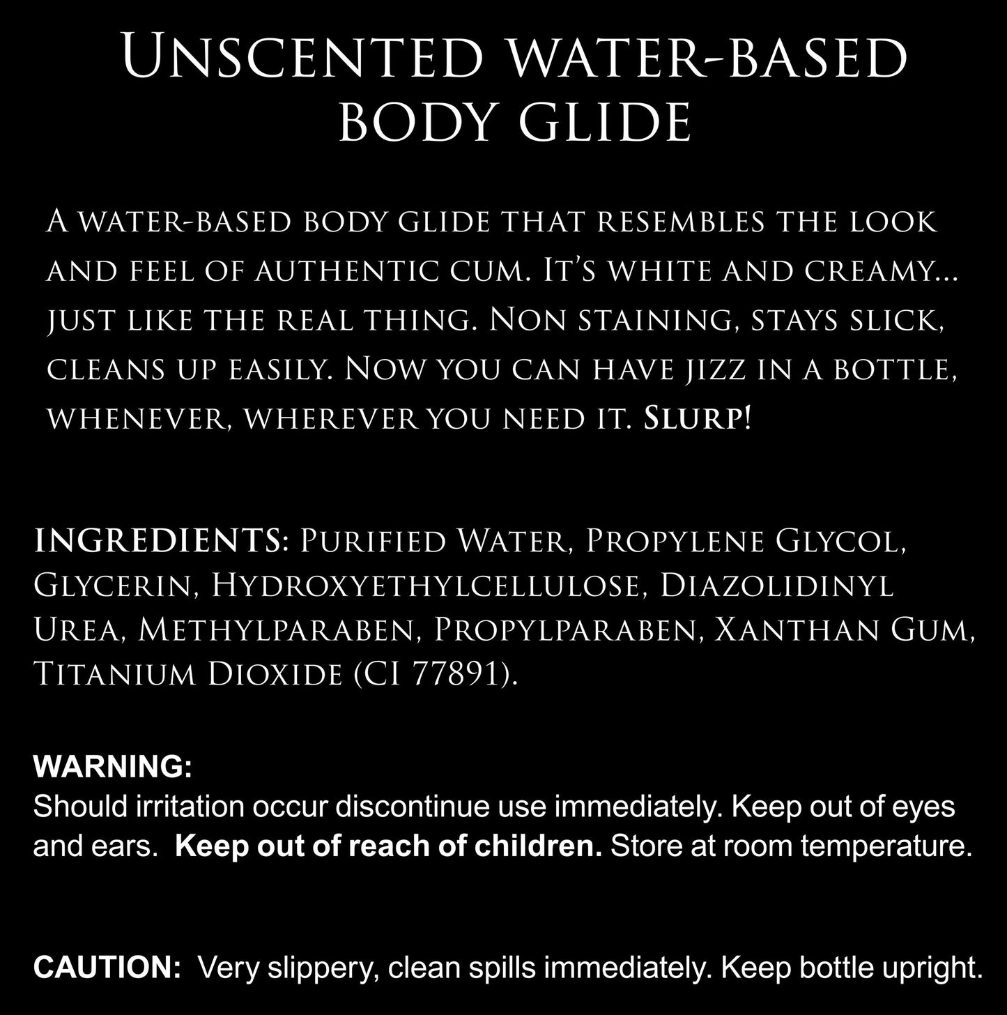 Jizz Unscented Water-Based Lube - 16oz - UABDSM