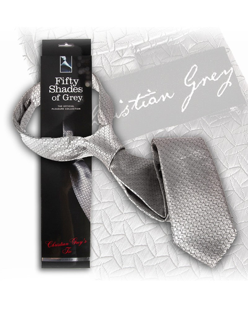 Christian Grey`s Tie - FSOG Silver Tie - UABDSM