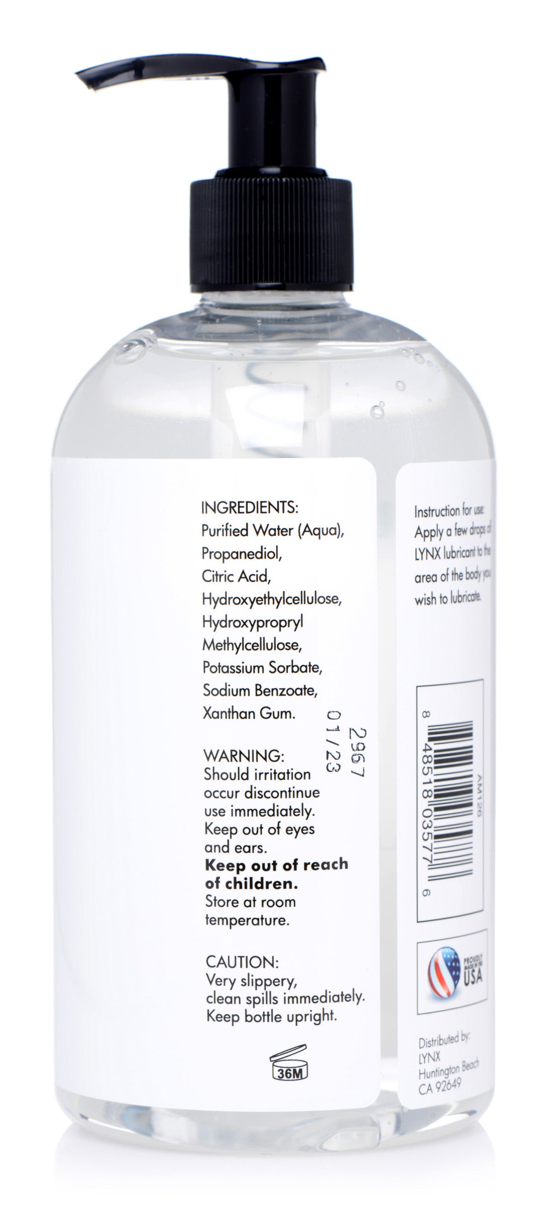 Lynx Water-Based Lubricant - 16oz - UABDSM