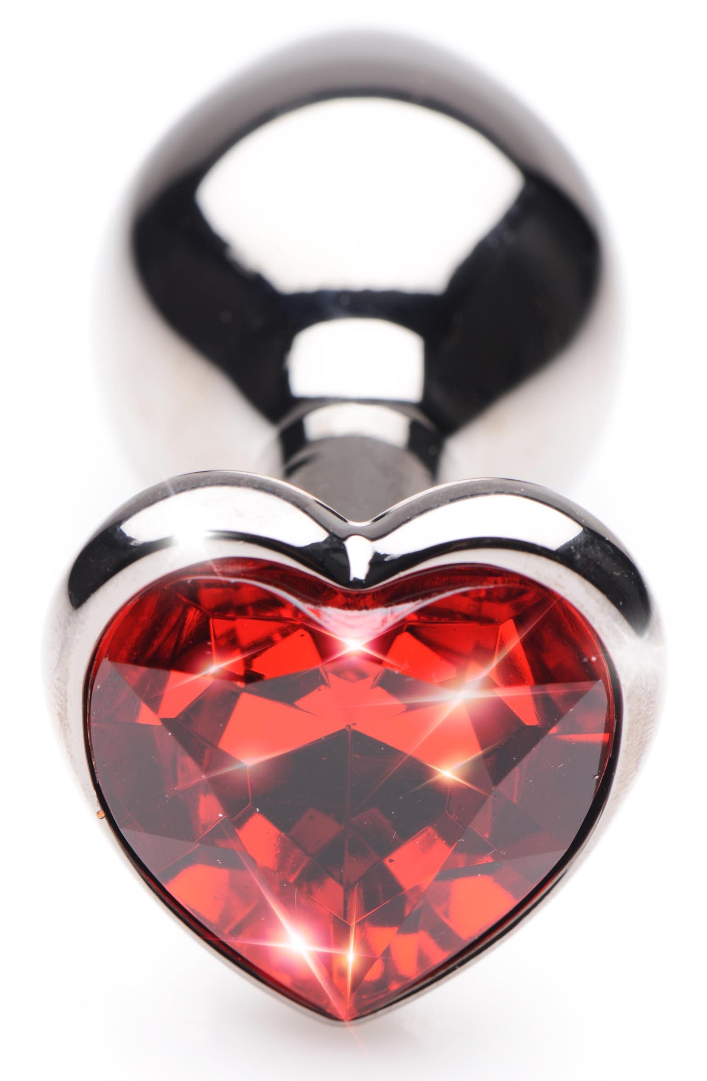 Ruby Red Heart Steel Butt Plug - UABDSM