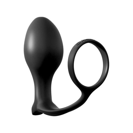Anal Fantasy Collection Ass-Gasm Cockring Advanced Plug - Colour Black - UABDSM