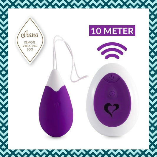 Anna Vibrating Egg with Remote Control Deep Purple Anna Vibrating Egg with Remote Control Deep Purple - UABDSM