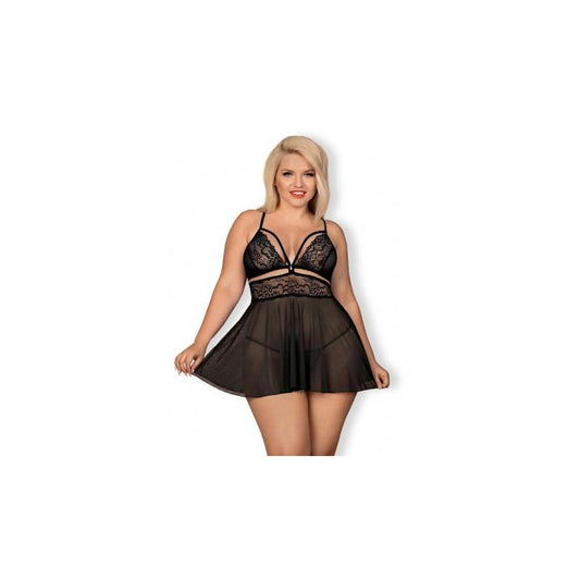 Babydoll and Thong Set Black - UABDSM