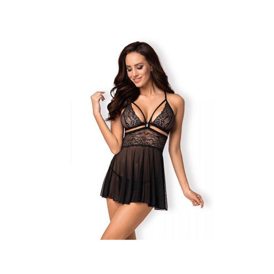 Babydoll and Thong Set Black Babydoll and Thong Set Black - UABDSM