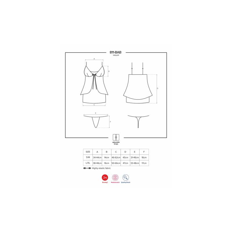 Babydoll Semi Transparent 811-BAB-4 S/M - UABDSM