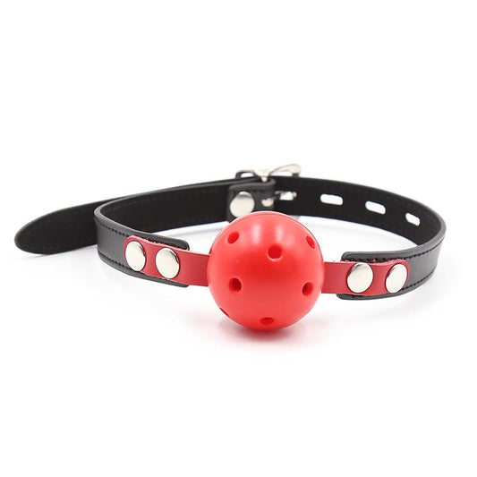 Ball Gag Breathable Black/Red - UABDSM