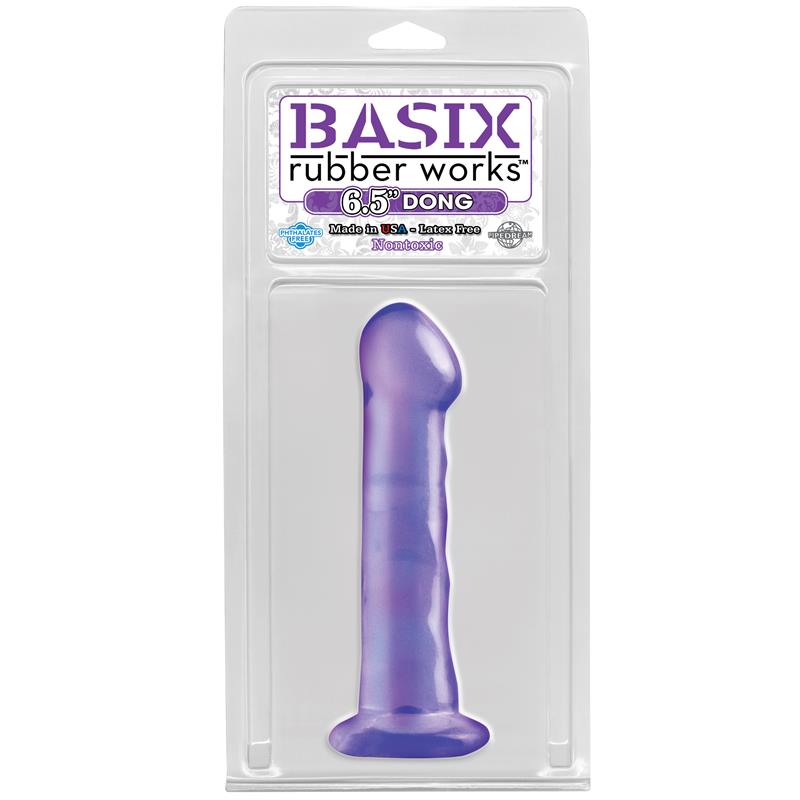Basix Rubber Works 1651 cm Dong with Suction - Purple - UABDSM
