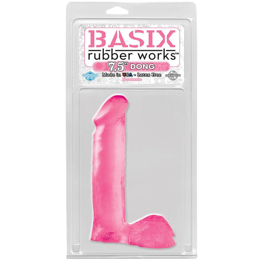 Basix Rubber Works 1905 cm Dong - Colour Pink - UABDSM