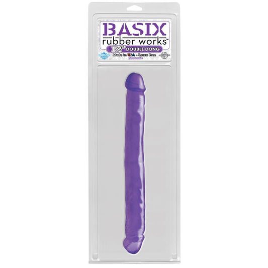 Basix Rubber Works 305 cm Double Dong ? Colour Purple - UABDSM