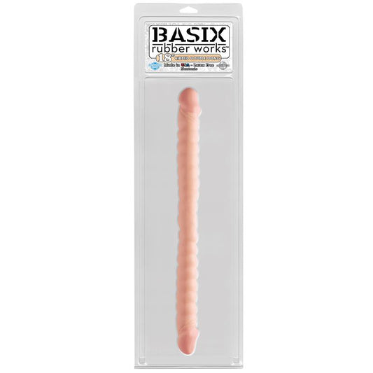 Basix Rubber Works 457 cm Double Dong - Colour Flesh - UABDSM