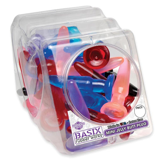 Basix Rubber Works Mini Butt Plug - Display Basix Rubber Works Mini Butt Plug - Display - UABDSM