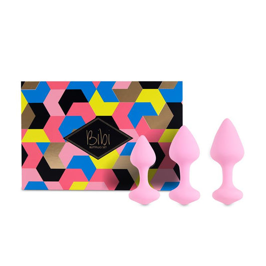 Bibi Set of 3 Butt Plug Pink - UABDSM