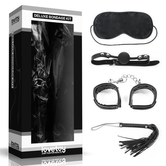 Bondage Kit Deluxe 4 Units Black Bondage Kit Deluxe 4 Units Black - UABDSM